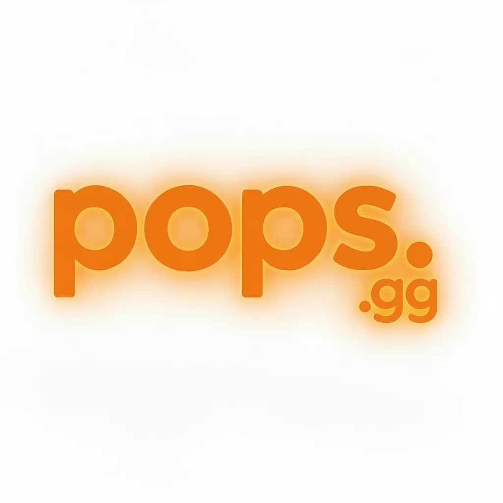 Pops.gg logo with orange glow effect